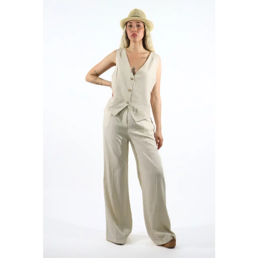 Pantalone Lino/Viscosa - PANTALONI E JEANS