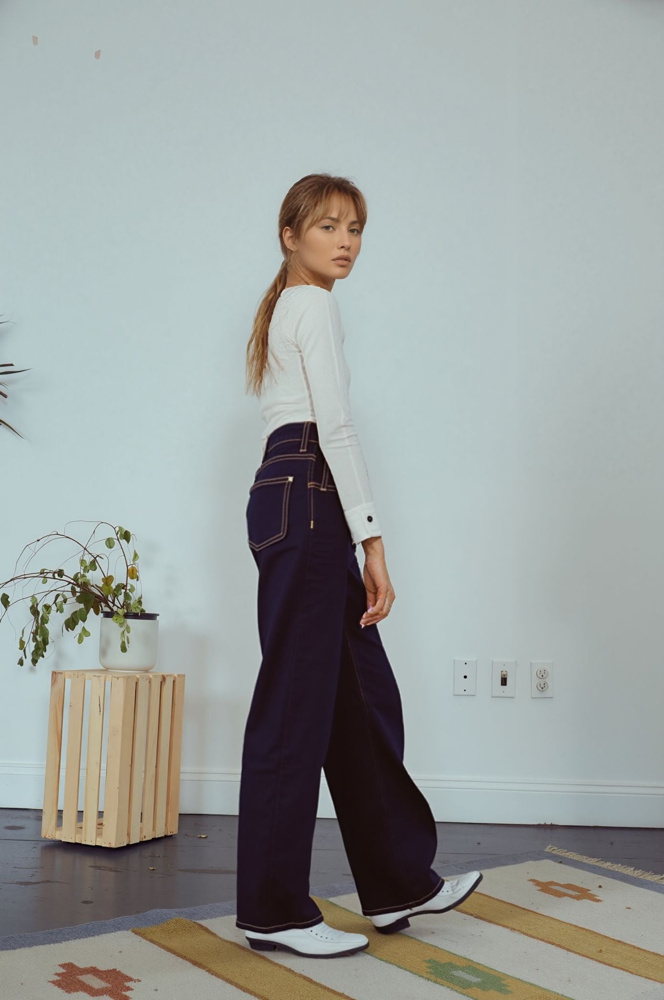Jeans Wideleg BlueBlack