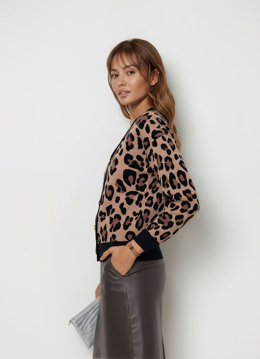 Cardigan animalier