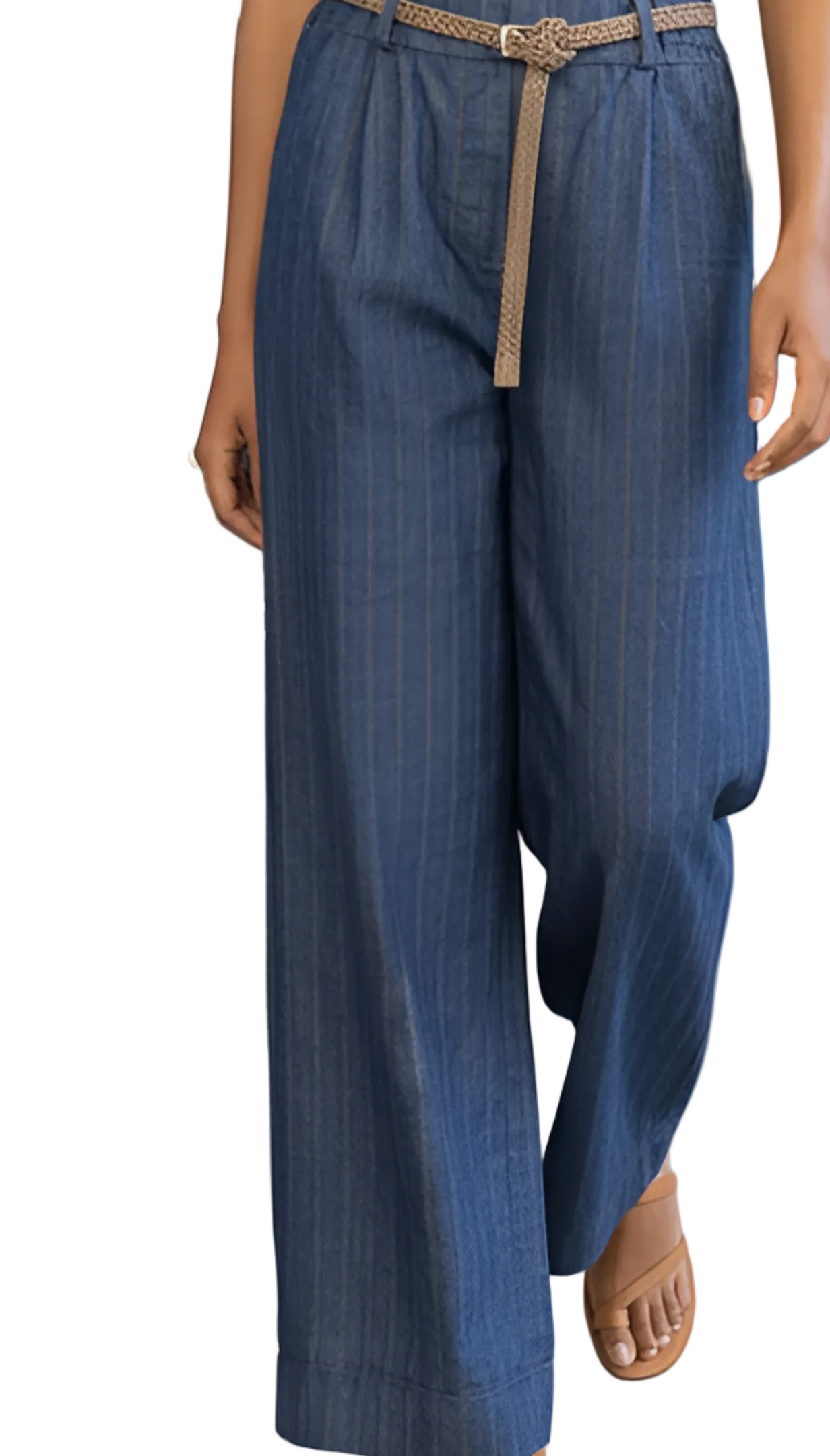 Pantalone chambry wideleg
