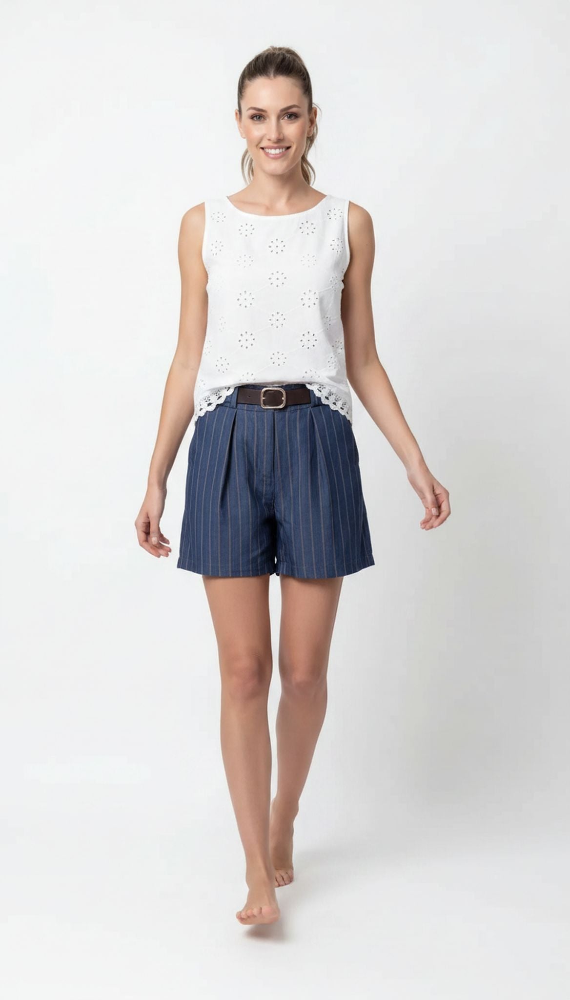 Short chambry  gessato