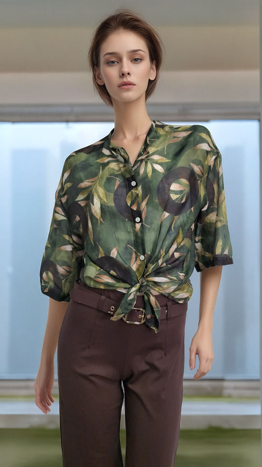 Camicia mussola stampata