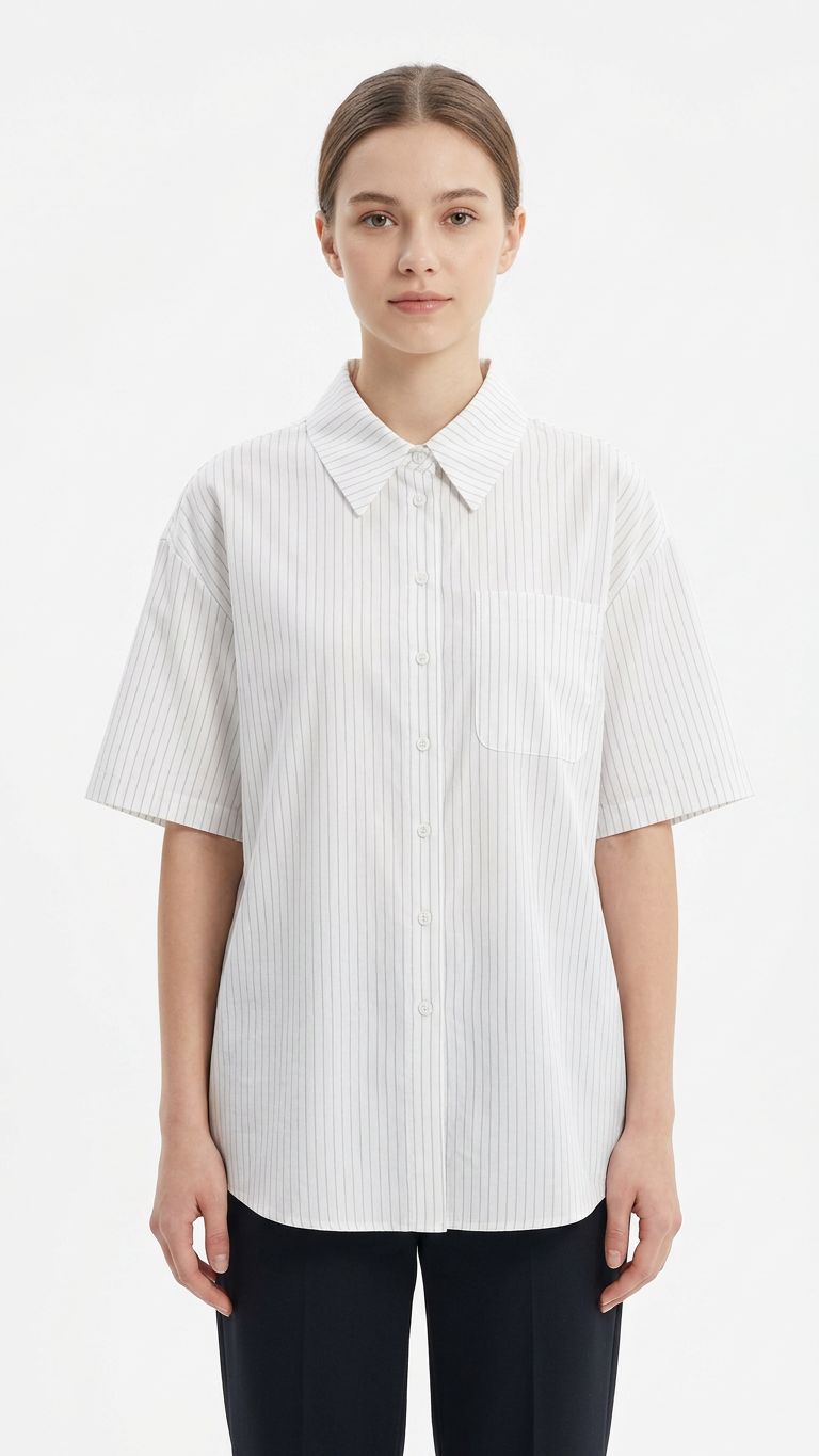 Camicia over a righe