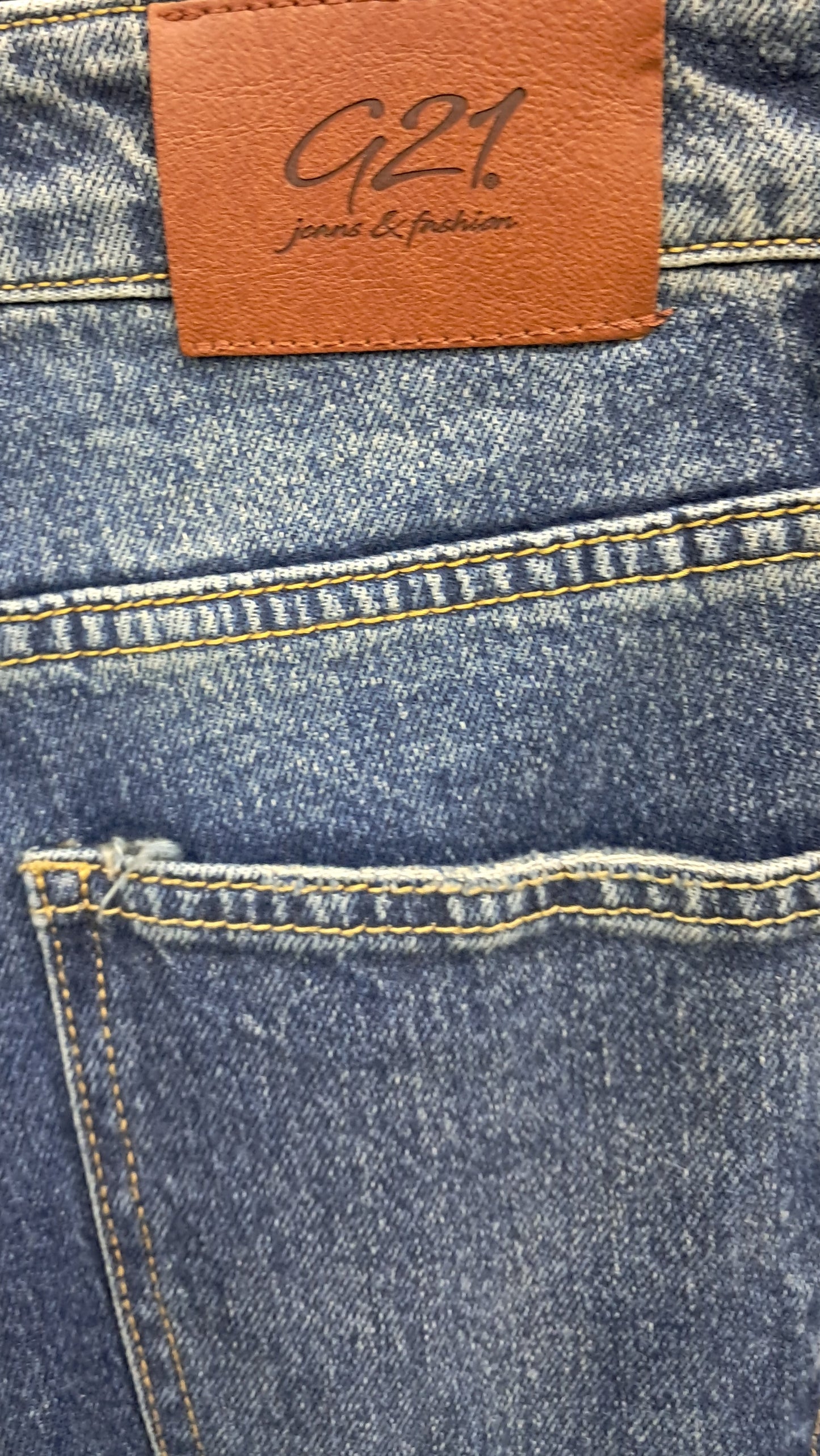 Jeans stonewashed wideleg