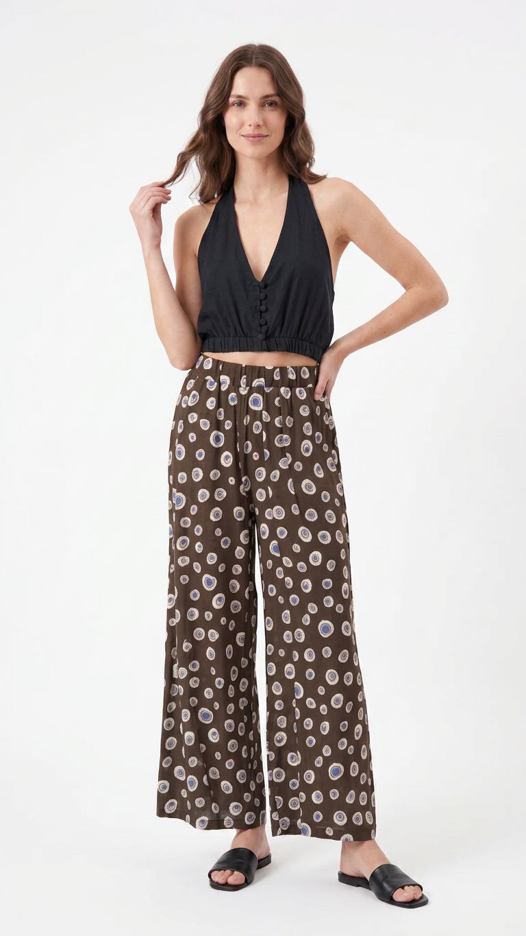 Pantalone mussola di cotone