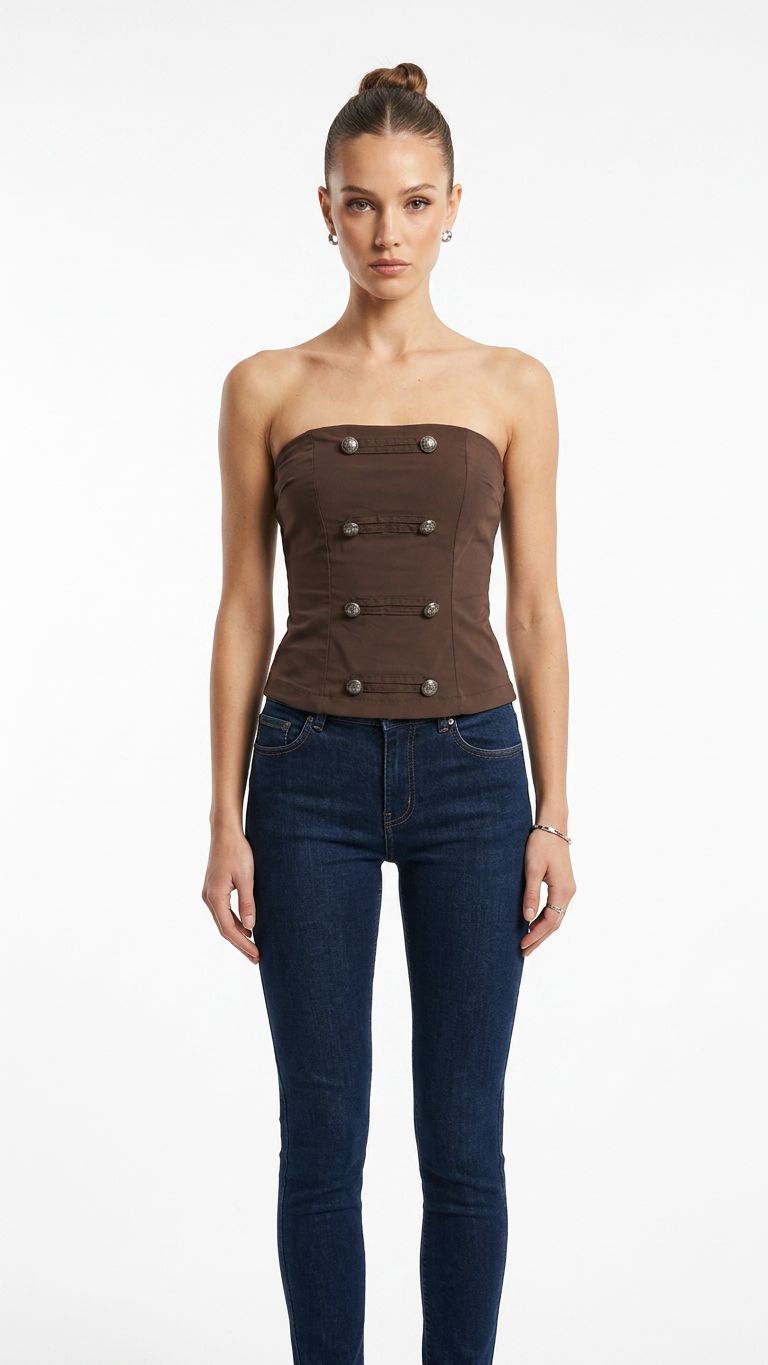 Top  a fascia elasticizzato