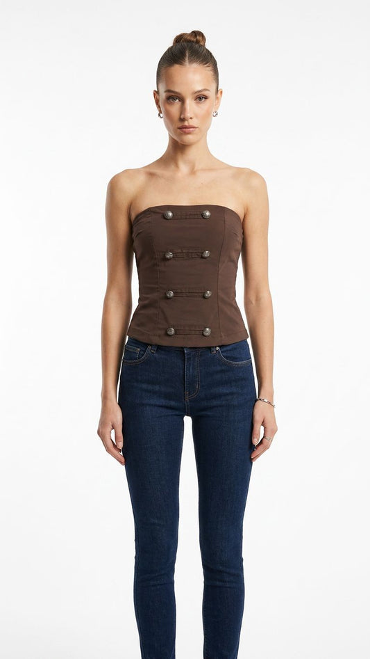 Top  a fascia elasticizzato