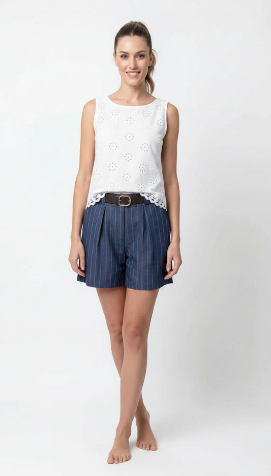 Short chambry  gessato