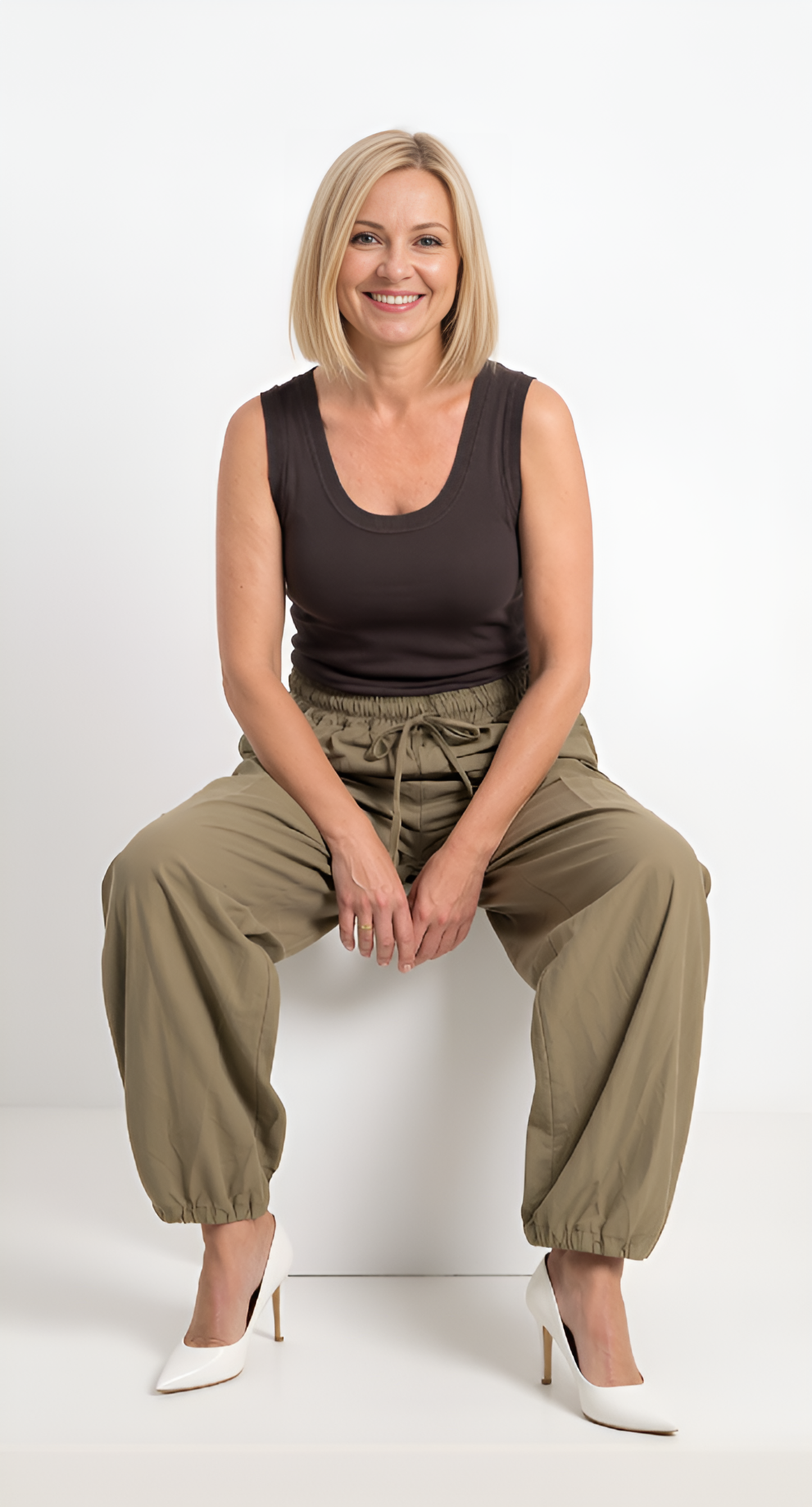 Pantalone cotone con coulisse