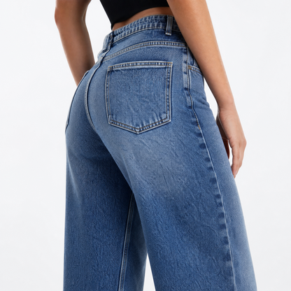 Jeans stonewashed wideleg