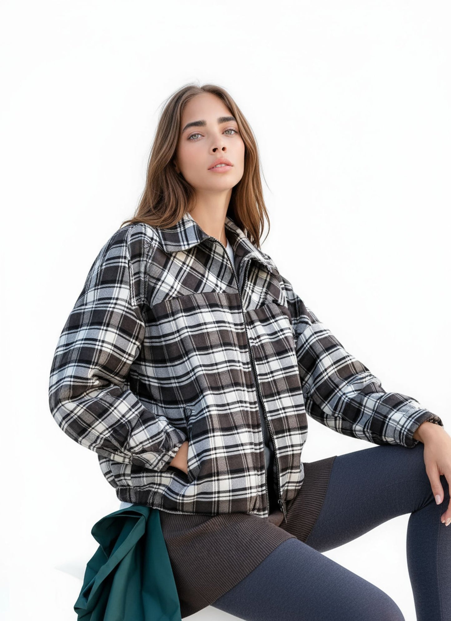 Giubbino imbottito quadri