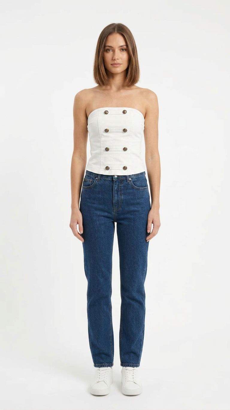 Top  a fascia elasticizzato