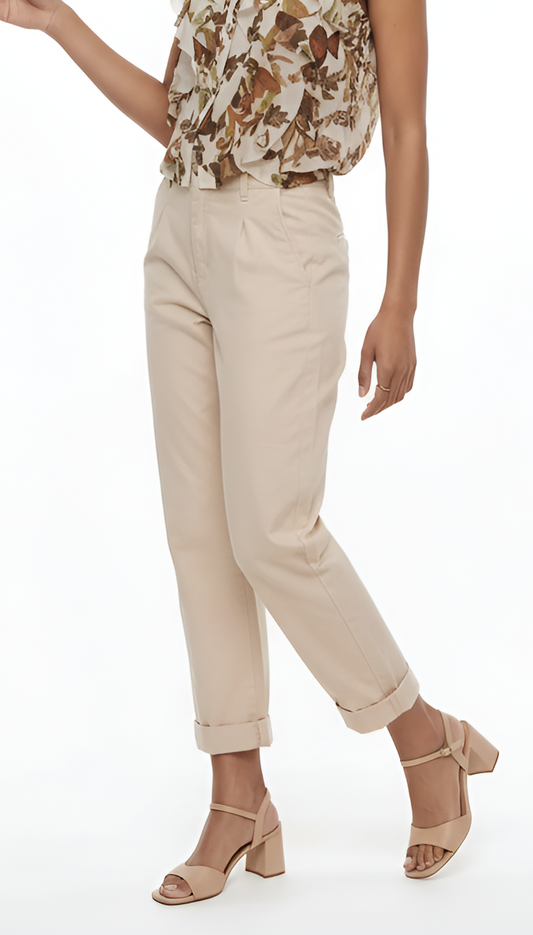 Pantalone boyfriend cotone