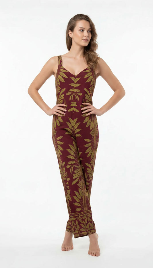 Tuta jumpsuit stampata
