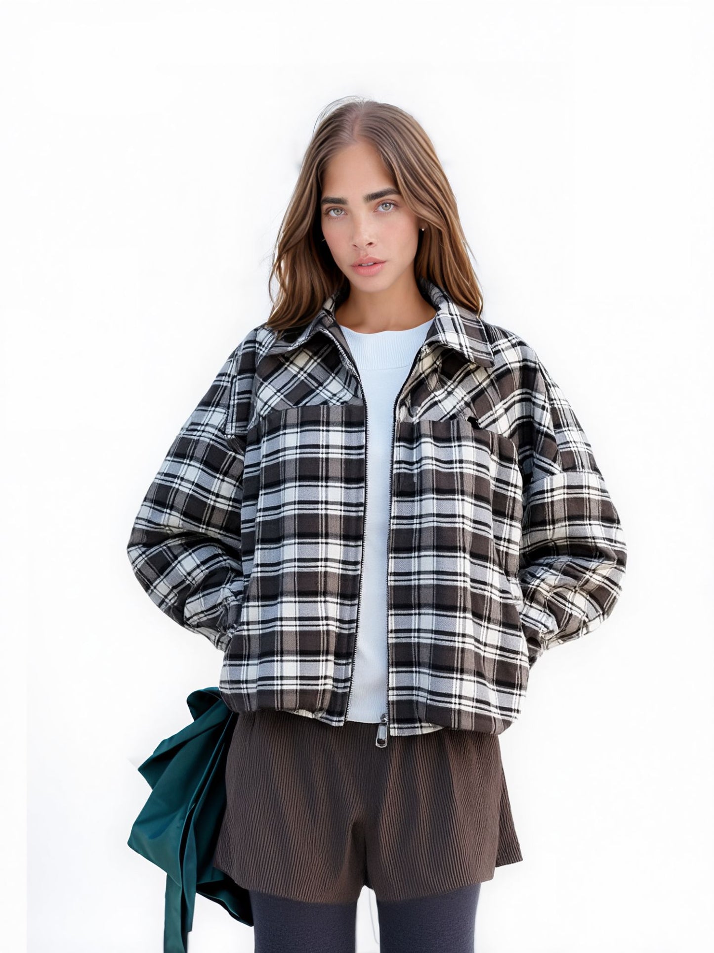 Giubbino imbottito quadri