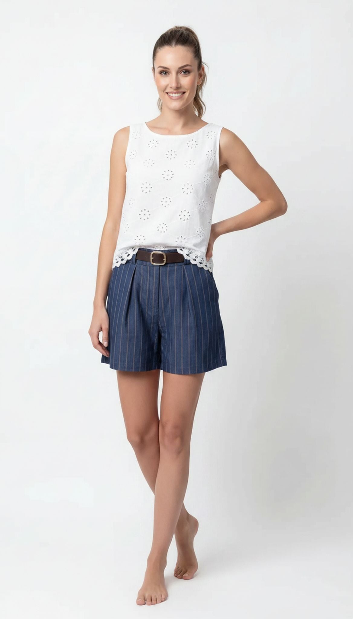 Short chambry  gessato