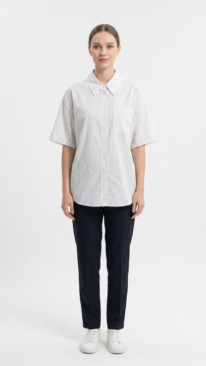 Camicia over a righe