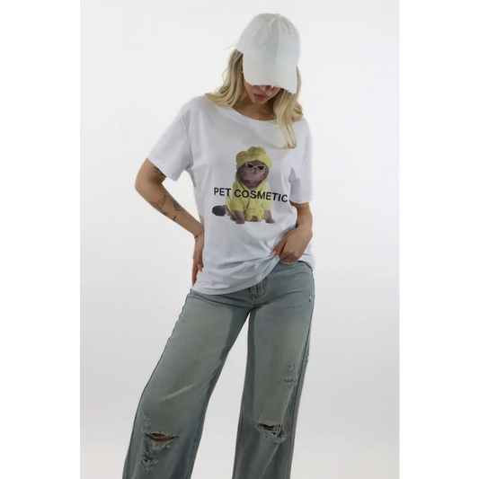 T-shirt Pet cosmetic - BIANCO / UNICA / Cotone - T-SHIRT